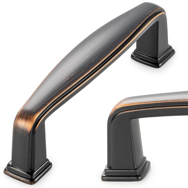 KOOFIZO 10 Pack 3 Inch Oil Rubbed Bronze Kitchen Cabinet Pulls Rubbed Bronze Cabinet Handles Bronze Cabinet Hardware for Kitchen Cabinets 1817 Drawer Dresser Cupboard Bedroom - Image 1